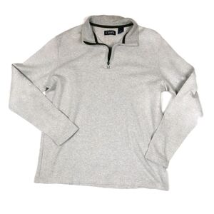 Chaps Lightweight Sweatshirt Zip Neck Cotton